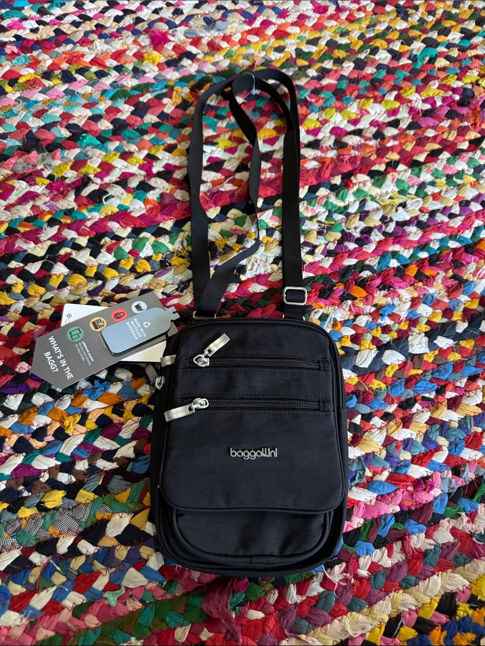 Baggallini Black Travel Crossbody Belt Bag